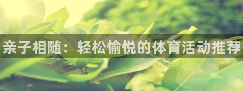 3377体育在线：亲子相随：轻松愉悦的体育活动推荐